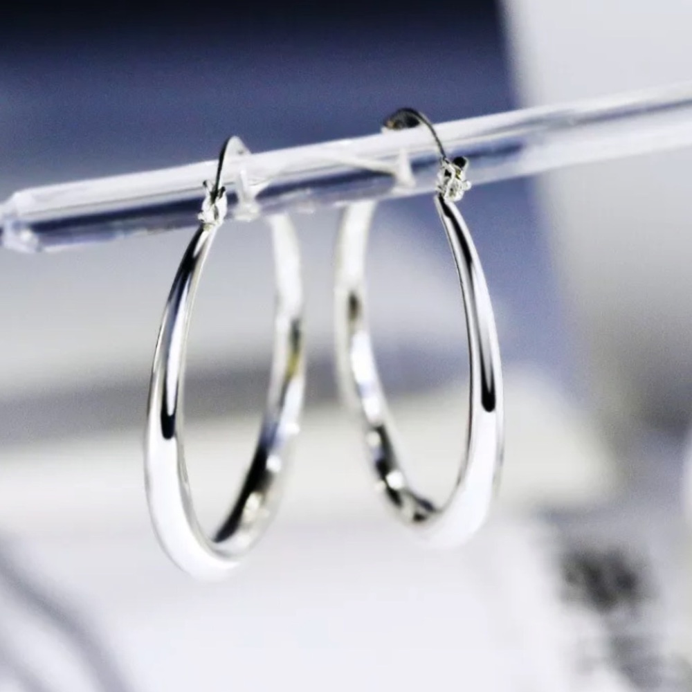 Silver Hoop Earrings